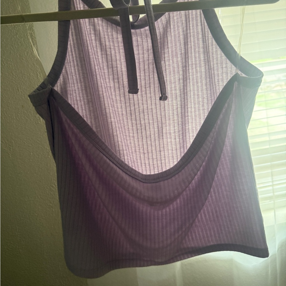 Mudd Pink Ribbed Crop Tank Top